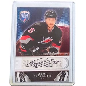 Jonas Pitkanen Autograph Upper Deck Be A Player Carolina Hurricanes Hockey Card